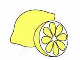 彩色柠檬简笔画画法图片步骤
