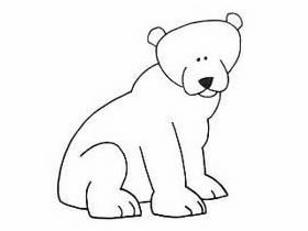 坐着的熊简笔画画法图片步骤