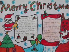 小学生圣诞节英文手抄报图片