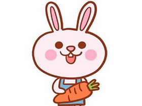 吃胡萝卜的卡通小兔简笔画画法图片步骤