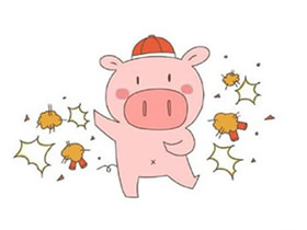 猪年卡通小猪简笔画画法图片步骤