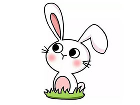 可爱小白兔简笔画画法图片步骤