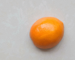 简单又好看的水果拼盘 橙子小鸡拼贴画
