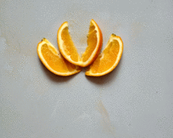 创意拼贴艺术 橘子摆成的小花