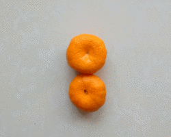 幼儿漂亮水果贴画制作大全 用橘子和树叶DIY小猪教程