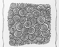 禅绕画24种入门画法 100基础图形教程示例 螺旋图形