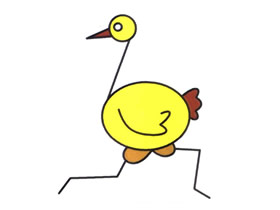 奔跑的鸵鸟简笔画画法图片步骤