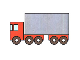 简单货车简笔画画法图片步骤
