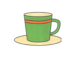 简单咖啡杯简笔画画法图片步骤