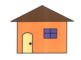 可爱小房子简笔画画法图片步骤