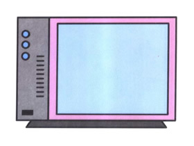 老款式电视机简笔画画法图片步骤
