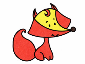 彩色小狐狸简笔画画法图片步骤