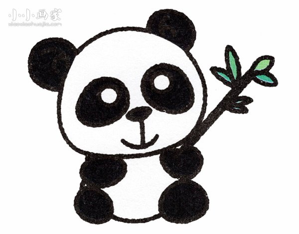 熊猫小时候简笔画图片
