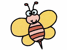 卡通小蜜蜂简笔画画法图片步骤