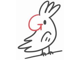 字母G简笔画鹦鹉的画法图片步骤