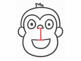 字母I简笔画小猴子的画法图片步骤