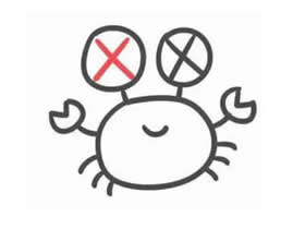字母X简笔画小螃蟹的画法图片步骤