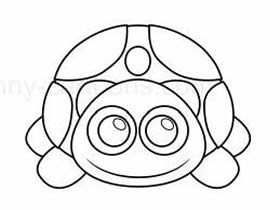 正面的乌龟简笔画画法图片步骤
