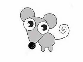 可爱的小老鼠简笔画画法图片步骤