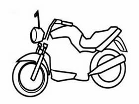 立体摩托车简笔画画法图片步骤