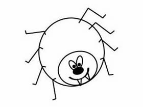 卡通蜘蛛的简笔画画法图片步骤
