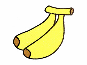 两根香蕉简笔画画法图片步骤