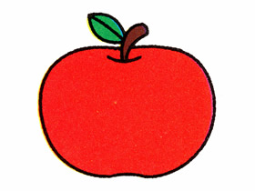 红色大苹果简笔画画法图片步骤