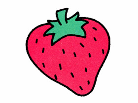 红草莓简笔画画法图片步骤