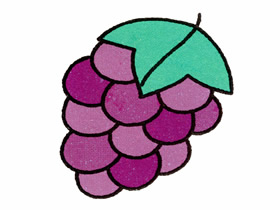 一串葡萄的简笔画画法图片步骤
