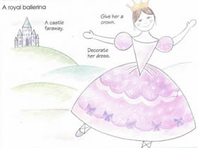 跳舞的公主简笔画画法图片步骤