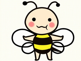 彩色小蜜蜂简笔画画法图片步骤