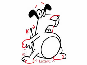 字母b简笔画卡通狗狗画法图片步骤