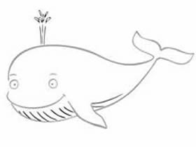小鲸鱼的简笔画画法图片步骤