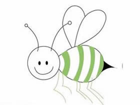 可爱的小蜜蜂简笔画画法图片步骤