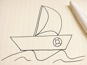 海上帆船简笔画画法图片步骤