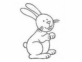 站立兔子简笔画画法图片步骤