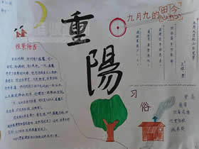 小学四年级重阳节的手抄报图片