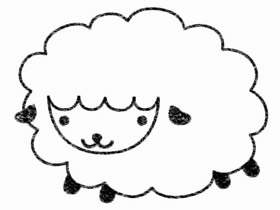 可爱小绵羊简笔画画法图片步骤
