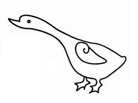 攻击姿势的鹅的简笔画画法图片步骤