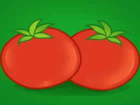 两个彩色西红柿简笔画画法图片步骤