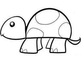 卡通小乌龟简笔画画法图片步骤