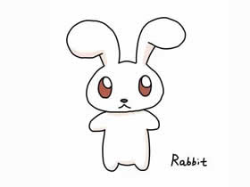 卡通小兔子Rabbit简笔画画法图片步骤