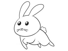 跳跃的兔子简笔画画法图片步骤