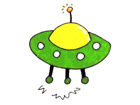 飞碟UFO简笔画画法图片步骤