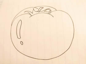 简单西红柿简笔画画法图片步骤