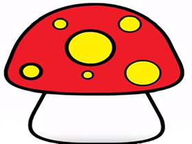 可爱小蘑菇简笔画画法图片步骤