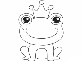 卡通青蛙王子简笔画画法图片步骤