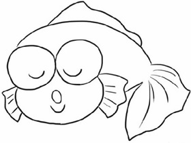 睡觉的小胖鱼简笔画画法图片步骤