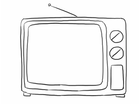 老式电视机简笔画画法图片步骤