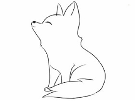 惬意的狐狸简笔画画法图片步骤
